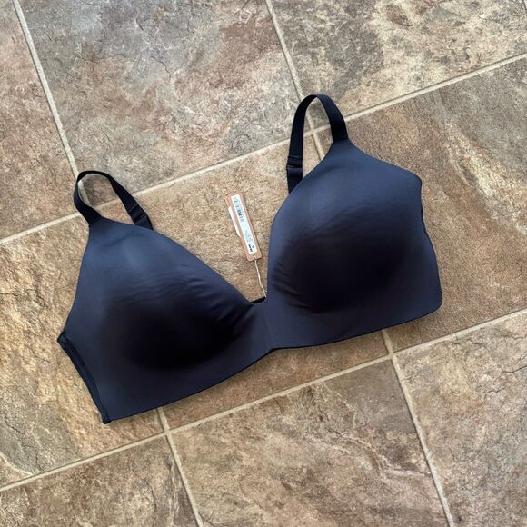 Skims Wireless Lightly Lined Bra Onyx Size 46DD - Picture 3 of 8